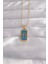 316L Çelik Gold Renk Mavi Mineli El Figür Tarot Kolye - TJ-BKO9040 1