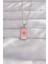 316L Çelik Gümüş Renk Pembe Mineli Güneş Model Tarot Kolye - TJ-BKO9043 1
