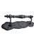 Antika Tarz Dekoratif Pirinç Çiçekli Yan Çekme Kapı Kolu - 240X62 Mm, Oksit 1