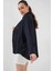 Örme Oversize Gömlek 20264 - Lacivert 3