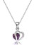 Gümüş Kolye Ametist Taşı Kalp Kadın Kolye 1