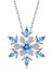 Aquamarin Taşlı Özel Tasarım Kar Tanesi Kadın Gümüş Kolye 1