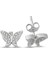 925 Ayar Zirkon Taşlı Kelebek Kadın Küpe 1
