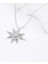 Diamond Seri Özel Tasarım Kar Tanesi Snowflake Kadın Gümüş Kolye 3