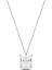 Gümüş Swarovski Zirconia Taşlı Kare Model Bayan Kolye 1