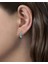 Aquamarin Marquise Diamond Night Halka Kadın Gümüş Küpe 17 MM 2