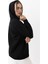 Kadın Kapüşonlu Basic Regular Sweatshirt Siyah 3
