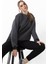 Kadın Bisiklet Yaka Basic Regular Sweatshirt Antrasit 1