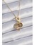 316L Çelik Gold Renk Zirkon Taşlı Ay Yıldız Model Charm Model Kadın Kolye - TJ-BKO9312 1