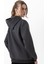 Kadın Kapüşonlu Basic Regular Sweatshirt Antrasit 3