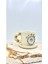 Luxury Nazar Evil Eye Tasarımlı 24K Altın Dekorlu El Yapımı Seramik Fincan 120ML 1 Adet 4