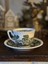 Luxury Villeroy Boch Rusticana Damgalı Koyu Yeşil Haki Porselen Antika Çay / Duble Kahve / Nescafe Fincan 1 Adet 1