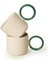 Luxury Stackable Yeşil Halka Kulplu Fincan 8 cm 2 Adet 1 Adet 2