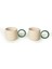 Luxury Stackable Yeşil Halka Kulplu Fincan 8 cm 2 Adet 1 Adet 3