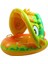 Luxury Dinozor Şekilli Baby Float Bebek Yüzme Simidi Güneşlikli Kapanır Açılır Dino Yeşil 1 Adet 1