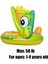 Luxury Dinozor Şekilli Baby Float Bebek Yüzme Simidi Güneşlikli Kapanır Açılır Dino Yeşil 1 Adet 4