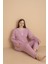 Kadın Büyük Beden Desenli Yakası Düğmeli Uzun Kollu Bambu Pijama Takımı 1