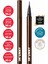 Luxury Suya Dayanıklı Kahverengi Eyeliner Skinny Fit Art Liner (A02 Deep Brown) 1 Adet 1