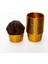 Luxury Gold Parlak Kaplama 25'li Kek Kalıbı Fırında Dağılmayan 6.5x4 cm Altın Sarısı Muffin Cupcake Kapsülü 1 Adet 5