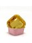 Luxury Muffin Kare Kağıt Pembe Altın Cupcake Kek Kalıbı Kapsülü Kabı - 25 Adetlik 10 Paket 1 Adet 3