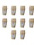 Luxury Muffin Kare Kağıt Kraft Desenli Sarı Kek Kalıbı Kapsülü Kabı - 50 Adetlik 10 Paket 1 Adet 1