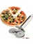 Luxury Çift Başlı Metal Pizza Kesici ve Hamur Ruleti 1 Adet 1
