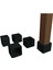 Luxury 25X25 mm Kare Pvc Sandalye Profil Ayak Pabucu Sessiz Yumuşak - Siyah (4 Adet) 1 Adet 1