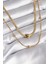 316L Çelik Gold Renk Italyan Zincir Model Topçuk Detay Kadın Kolye - TJ-BKO8312 1