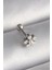 316L Çelik Gümüş Renk Zirkon Taşlı Çiçek Model Tragus Piercing - TJ-PR1283 1