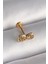 316L Çelik Gold Renk Zirkon Taşlı Sonsuzluk Model Tragus Piercing - TJ-PR1344 1