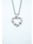 Dikenli Kalp Gümüş Kaplama Örme Zincir Kolye 1