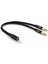 3.5mm Stereo Dişi x 2 Stereo Erkek Kulaklık Mikrofon Hoparlör Ayırıcı 20 cm Kablo (4887) 1