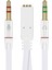 3.5mm Stereo Dişi x 2 Stereo Erkek Kulaklık Mikrofon Hoparlör Ayırıcı 20 cm Kablo (4887) 3