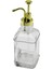 Kare Cam Şişe - Şeffaf Sıvı Sabunluk 500ML Pompa - Musluk Ayrık Model Başlı (4887) 1