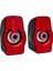 Magıcvoıce MV-4941 2.0 Multımedıa Rgb Işıklı 3 Watt * 2 USB Hoparlör Siyah/mavi-Siyah/kırmızı (4887) 1