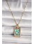 316L Gold Renk Pembe Zirkon Taşlı Taç Kalp Portre Model Kadın Kolye - TJ-BKO9670 1