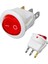 Yuvarlak Işıklı Anahtar On-Off 3p Beyaz Kasa (IC-131B) (4887) 2