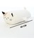 Luxury Kedi Figürlü Peluş Oyuncak Yastık Yumuşak ve Sevimli 40 cm Rulo Beyaz Peluş Oyuncak 1 Adet 5
