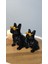 2 Li Set Bulldog Figürlü Modern Dekoratif Hediyelik Siyah Gold 15 cm /12 cm Plastik Gizzstore Home 4