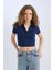 Fitted Polo Yaka Basic Düz Fitilli Kaşkorse Kısa Kollu Tişört A0379AX25SM 3