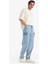 %100 Pamuk Relax Fit Rahat Kesim Düz Paça Kargo Cepli Jean Yıkamalı Pantolon F2381AX25SP 3