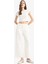 Culotte Gabardin Kumaş Pantolon Yüksek Bel Basic Düz Cepli Geniş Bol Paça C7535AX25SP 2