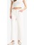 Culotte Gabardin Kumaş Pantolon Yüksek Bel Basic Düz Cepli Geniş Bol Paça C7535AX25SP 4
