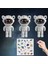 Stickerlı ,kumandalı Astronot Model Gece Lambası (4887) 2
