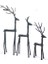 Metal 3'lü Geyik Seti 1