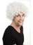 Beyaz Renk Kıvırcık Afro Bonus Peruk (4887) 2