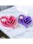 Kalp Şekilli 3D Baskı Çiftli Dekoratif Mumluk Seti – Pembe & Mor Renkli (Mum Hediyeli) 2