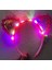 Kenarları Dantelli Fuşya Pullu Payetli Led Işıklı Kedi Kulak Taç 17x19 cm (4887) 1