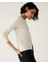 Kadın Yuvarlak Yaka Düğmeli Üst Kalite Slim Fit Kısa Hırka 2