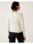 Kadın Yuvarlak Yaka Düğmeli Üst Kalite Slim Fit Kısa Hırka 3